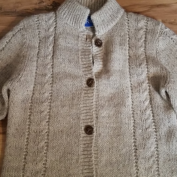 Vintage 80s Le Roy Long  Eclectic Grandpa Nordic   Preppy Sweater Mohair Blend M - Picture 3 of 11